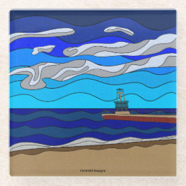 Posavasos De Vidrio Lago Michigan - Pascua de vidrio