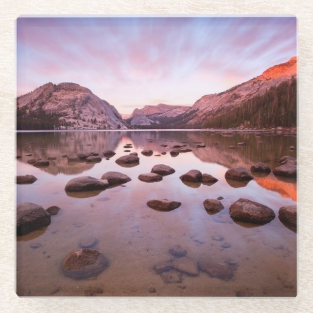 Posavasos De Vidrio Lago Tenaya (Anverso)