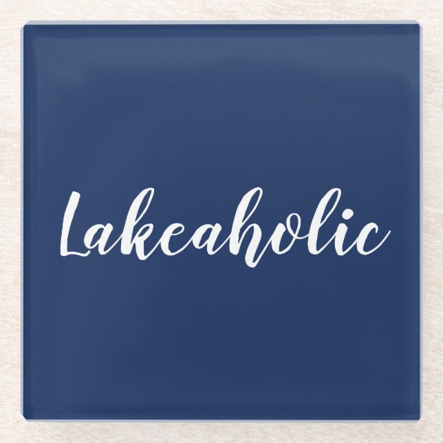 Posavasos De Vidrio Lakeaholic | Aves de vidrio de la Marina (Anverso)