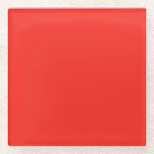 Posavasos De Vidrio Lámina Scarlet Vidrio Rojo