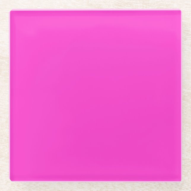 Posavasos De Vidrio Láminas de vidrio magenta (Anverso)
