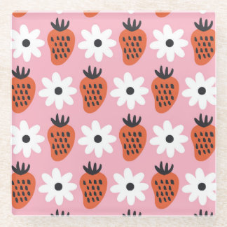 Posavasos De Vidrio Lámparas coloridas abstractas de neón dorado.