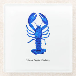 Posavasos De Vidrio Langosta Azul