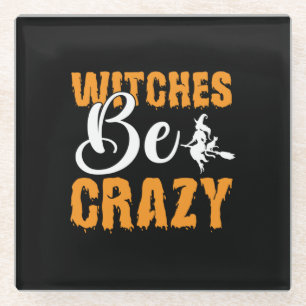 Posavasos De Vidrio Las brujas de Halloween son cumpleaños locos