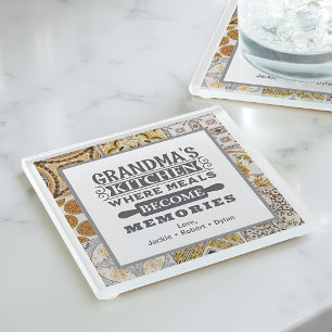 Posavasos De Vidrio Las comidas rusticas se convierten en Recuerdos