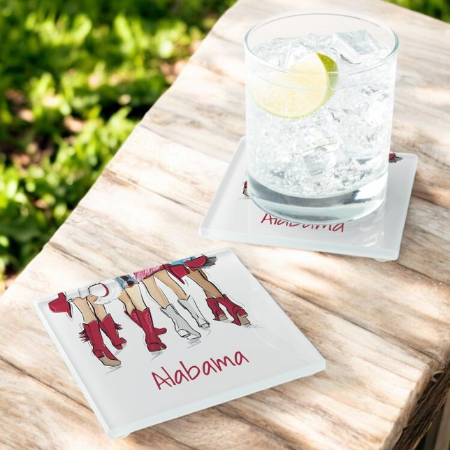 Posavasos De Vidrio Las damas de Alabama Cowboy boots contra la moda R (Subido por el creador)