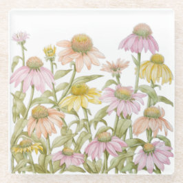 Posavasos De Vidrio Las flores acuarela Arte botánico