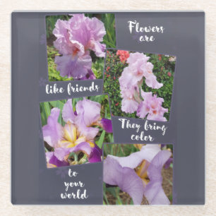 Posavasos De Vidrio Las flores son como amigos