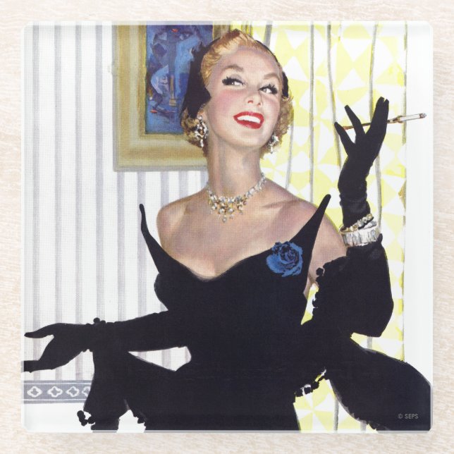 Posavasos De Vidrio Las mujeres inteligentes también son peligrosas (Anverso)