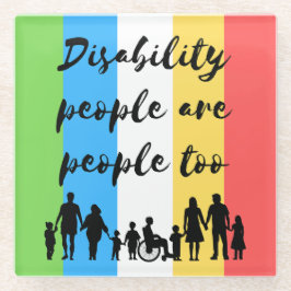 Posavasos De Vidrio las personas con discapacidad también son personas