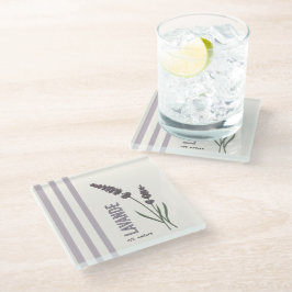 Posavasos De Vidrio Lavanda este. Naturaleza