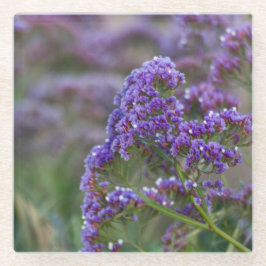 Posavasos De Vidrio Lavanda junto al océano