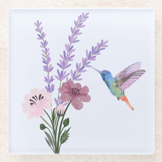 Posavasos De Vidrio Lavender Glass (Anverso)