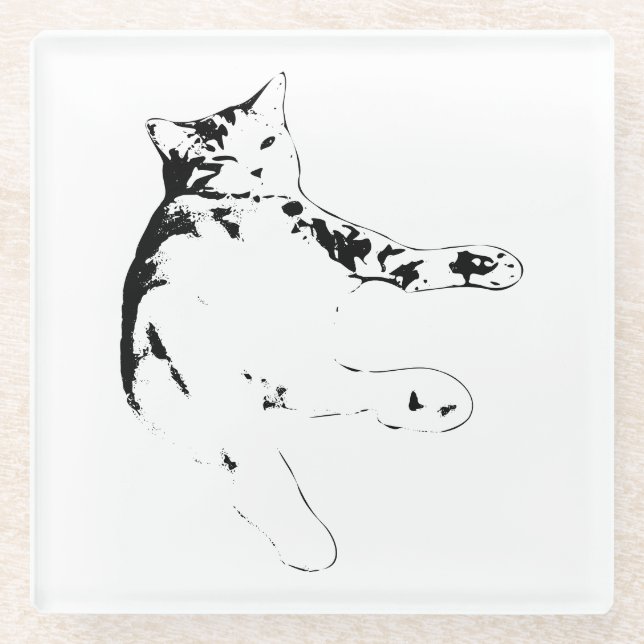 Posavasos De Vidrio Lazy Lounge (Anverso)