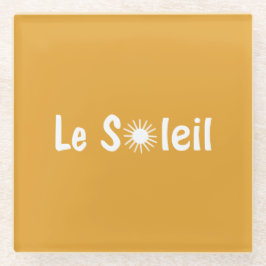 Posavasos De Vidrio Le Soleil French Sunshine Colores Personalizados