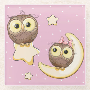 Posavasos De Vidrio Lechuza Cuta