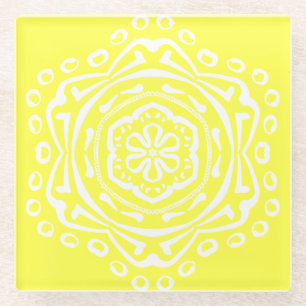 Posavasos De Vidrio Lemon Mandala