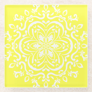 Posavasos De Vidrio Lemon Mandala