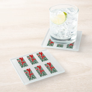 Posavasos De Vidrio León heráldico de Will Bradley