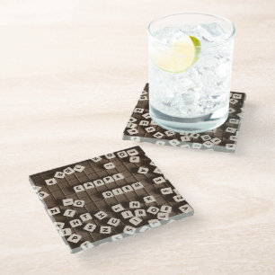 Posavasos De Vidrio Letra Carpe Diem Scrambled Tiles