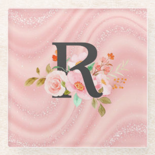 Posavasos De Vidrio Letra R