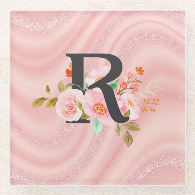 Posavasos De Vidrio Letra R (Anverso)