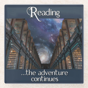Posavasos De Vidrio Leyendo, la aventura continúa