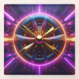 Posavasos De Vidrio Liapunov Fractal Mucha Manipulación