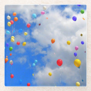 Posavasos De Vidrio liberación de globo