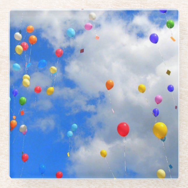 Posavasos De Vidrio liberación de globo (Anverso)
