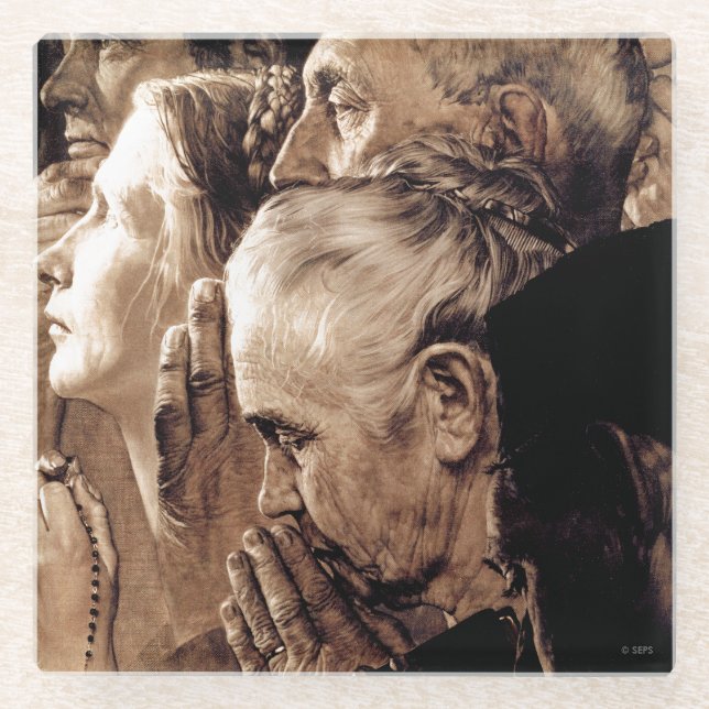 Posavasos De Vidrio Libertad de culto (Anverso)