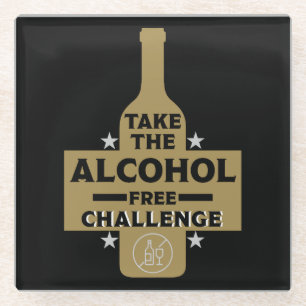 Posavasos De Vidrio Libre De Alcohol Y Sobrio