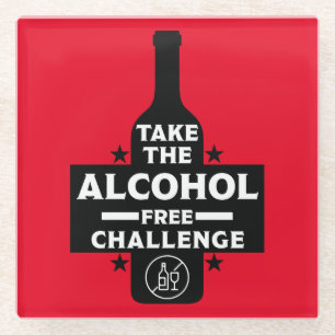 Posavasos De Vidrio Libre De Alcohol Y Sobrio