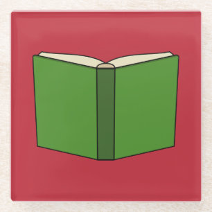 Posavasos De Vidrio Libro Verde personalizado