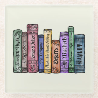 Posavasos De Vidrio Libros de Shakespeare No. 1