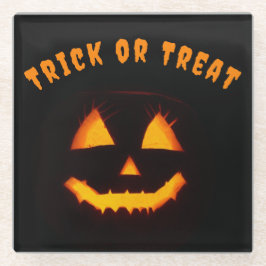 Posavasos De Vidrio Ligero Jack O Lantern