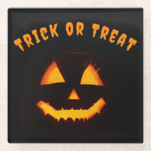 Posavasos De Vidrio Ligero Jack O Lantern
