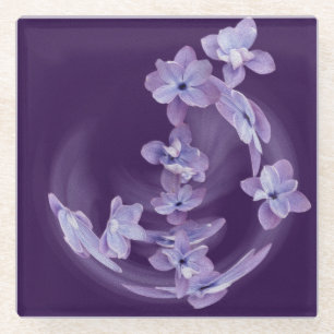 Posavasos De Vidrio Lilac en círculo