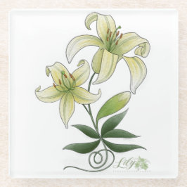 Posavasos De Vidrio Lilies