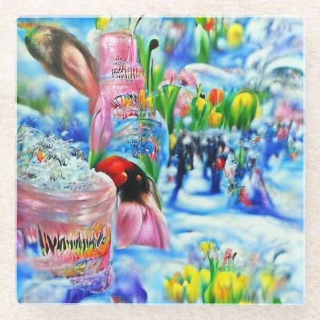 Posavasos De Vidrio Lilly (Anverso)