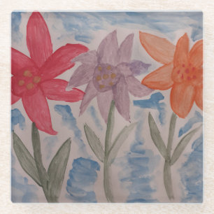 Posavasos De Vidrio Lily Flowers