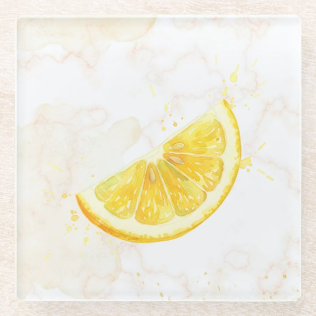 Posavasos De Vidrio Limón (Anverso)