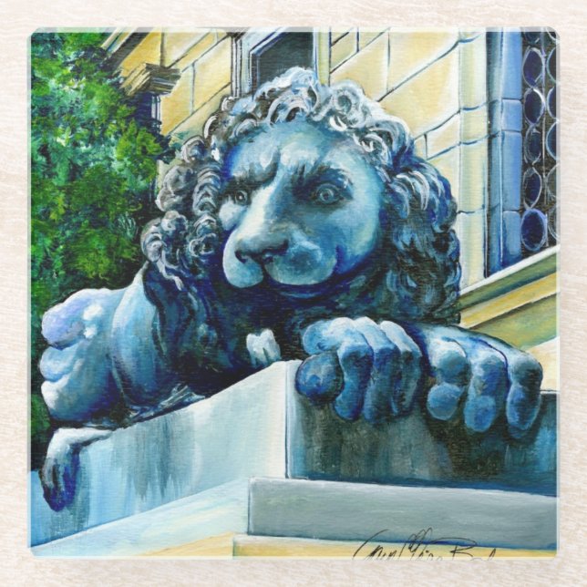 Posavasos De Vidrio Línea estimada (Anverso)