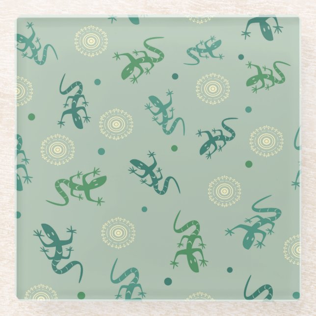 Posavasos De Vidrio Lizard (Anverso)