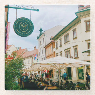Posavasos De Vidrio Ljubljana Cityscape