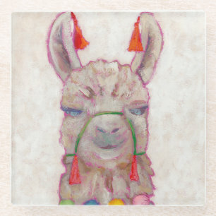 Posavasos De Vidrio Llama a festival de acuarela