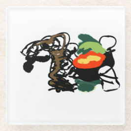 Posavasos De Vidrio Llama alegría