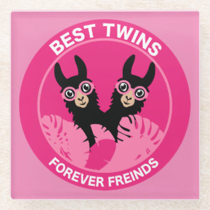 Posavasos De Vidrio Llama Alpaca Twin Chica