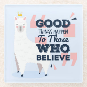 Posavasos De Vidrio Llama cute