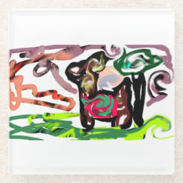 Posavasos De Vidrio Llama Lazy